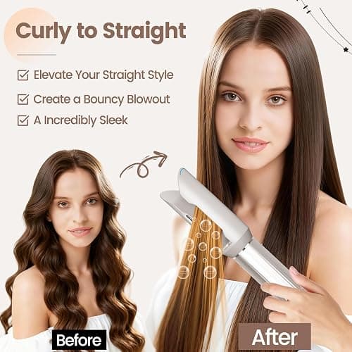 AFDD Hair Smooth Attachment for Shark Flexstyle HD400 Series, Gentle Airflow Smooth Nozzle for Shark Flex Style, Hair Straightener Replacement Part from Curly Wet to Straight Smooth Sleek Shiny Hair thumbnail 4