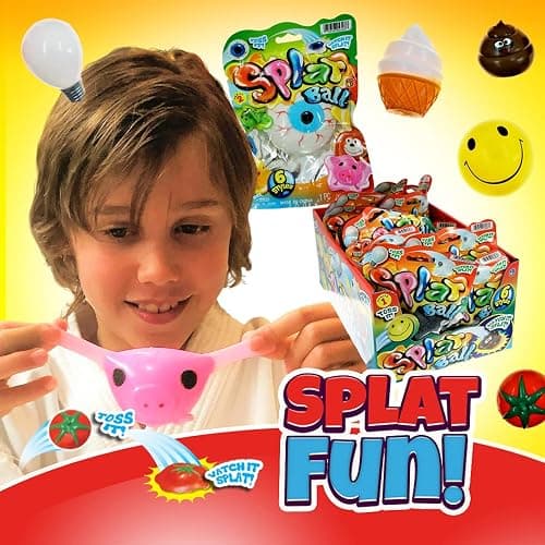 JA-RU Splat Ball Squishy Fidget Balls (2 Balls Assorted) Squishy Egg & Poop Funny Fidget Toys for Kids & Adults. Stress Relief Autism ADHD Sensory Toys. Easter Basket Stocking Stuffers. 5303-2slp thumbnail 5