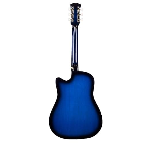 Joymusic 38 inch blueburst beginner acoustic guitar kit,bundle with a strap with picks holder,digital tuner, set strings, capo,cleaning cloth,6 picks,gig bag.(JG-38C,BLS) thumbnail 6