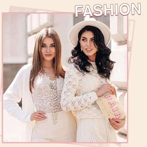 Kajaia 4 Pcs Preppy Makeup Bags Chenille Letter Stuff Bag Cute Cosmetic Pouch Cases for Women Trave Toiletry spend the night(Simple Color,Charming) - Simple Color - Charming thumbnail 7