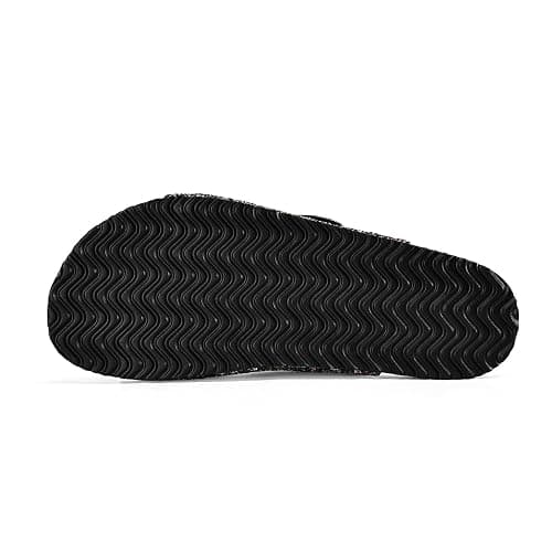 mysoft Womens Flat Sandals Cork Footbed Slides with 2 Straps | Adjustable Buckle Slip On Comfortable Casual Light Weight Summer sandals thumbnail 7