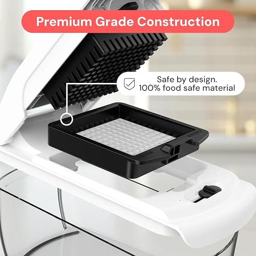 Fullstar The Original Pro Chopper - Vegetable Chopper and Spiralizer, Food Chopper with Container, Fruit Slicer, Kitchen Gadgets & Gifts, Home Essentials (4 in 1, White) thumbnail 6