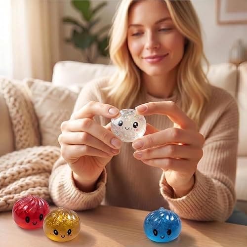 4Pcs Mini Glitter Dumpling Squishy, 2026 Upgrade Glitter Dumpling Squishy Mystery Box, Colorful Dumplings Stress Balls Fidget Sensory Toy, Stocking Stuffers with Food Steamer Stretchy Desk Toys thumbnail 2