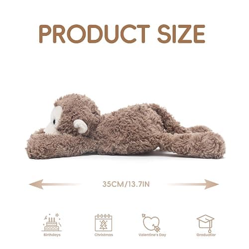 Niceween Monkey Stuffed Animal Monkey Plush Toy Soft and Premium Gifts for Babies Children Adults,Dark Brown,13 Inches thumbnail 7