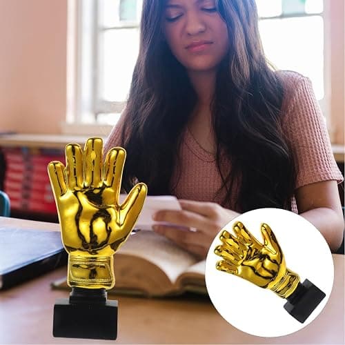 IMIKEYA Award Trophies Goalkeeper Trophy, 10.4 Inch Trophy Gloves Shape Soccer Match Award Cups Fun Prize for Office Kindergarten Celebrations Sports Game Classroom Party Favors for Recognition Gift thumbnail 8
