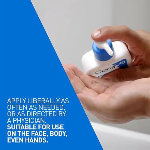 CeraVe Moisturizing Lotion, Daily Lightweight Face & Body Moisturizer with Hyaluronic Acid & Ceramides, Suitable for Dry & Sensitive Skin, Fragrance-Free, Non-Comedogenic & Allergy Tested, 473 mL thumbnail 7