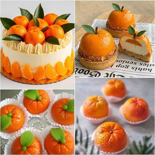 Juome 3D Orange Shape Cake Mold - 16 Cavity Fruit Pudding Orange Silicone Molds for Baking Pastry, Ice Cream, Mousse Cake Decoration Mould Supplies thumbnail 4
