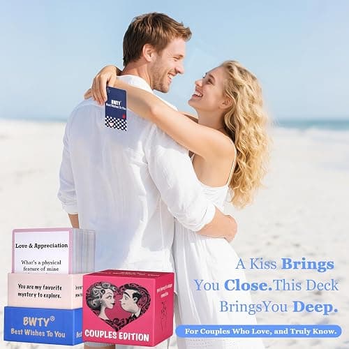 BWTY Best wishes to you 150 Conversation Starter Cards for Couples Games for Adults Date Night Couples Questions Card Game for Deep Connection Gift for Him and Her Anniversaries Valentine's Day thumbnail 3