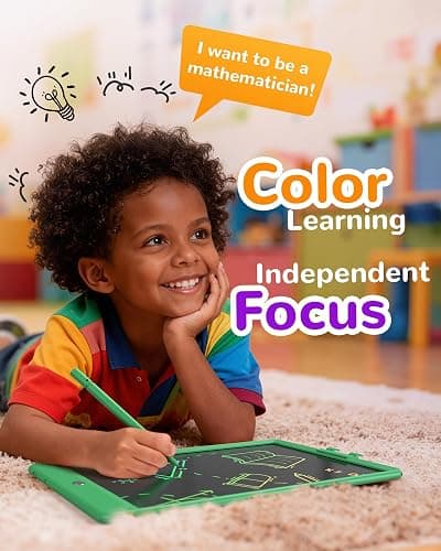 KOKODI LCD Writing Tablet, 10 Inch Colorful Toddler Doodle Board Drawing Tablet, Erasable Reusable Electronic Drawing Pads, Educational and Learning Toy for 3-6 Years Old Boy and Girls(Green) thumbnail 5