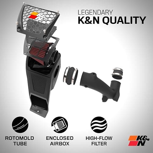 K&N Cold Air Intake Kit: Increase Acceleration & Engine Growl, Guaranteed to Increase Horsepower up to 13HP: Compatible with 1.6L, L4, 2012-2018 MERCEDES BENZ (CLA250, A160, A180, A200, A220)57S-6200 thumbnail 2