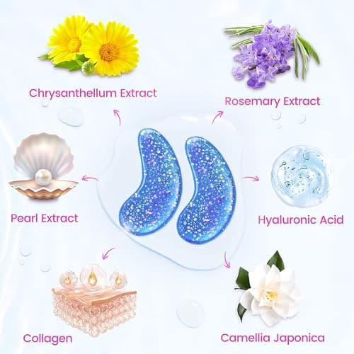 Onespring Under Eye Patches (24 Pairs) - Eye Masks for Wrinkles, Puffy Eyes, Dark Circles, Eye Bags, Easter Basket Stuffers, Gifts for Teenage Girls, Under Eye Mask for Refreshing, Revitalizing thumbnail 3