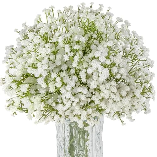 Sukh 10PCS Baby Breath Artificial Flowers Fake Babys Breath Gypsophila Flowers Bulk Realistic Artificial Flowers Bouquet Flores Artificiales para Decoracion for Wedding Party Home Decoration - Image 1