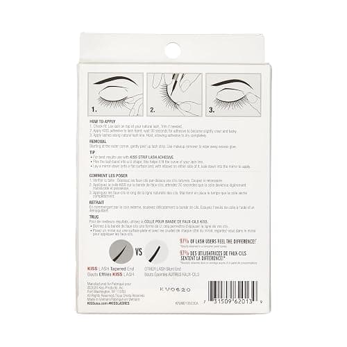 KISS Looks So Natural, False Eyelashes, 'Shy', 12mm, Includes 5 Pairs Of Lashes, Easy to Apply, Reusable Lash Clusters thumbnail 3