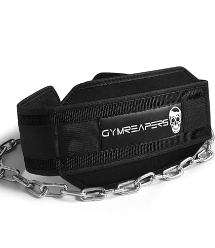 Gymreapers Dip Belt With Chain For Weightlifting, Pull Ups, Dips - Heavy Duty Steel Chain For Added Weight Training thumbnail 2
