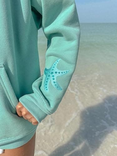ROAONOCOMO Women Y2K Embroidered Hoodie Floral Graphic Oversized Pullover Hoodie Cute Animal Pocket Hooded Sweatshirts thumbnail 6