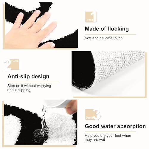 8 Ball Rug 100x100 cm/39x39 in Round Black cool Rugs for bedroom Living Room Non-Slip 8 Billiards Floor Rug Soft Absorbent Machine Washable Rugs Simulation Billiards Round Rugby Decorative Carpet thumbnail 3
