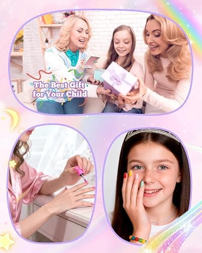 krofaue Kids Nail Tips - Children Square Clear Press On Nails | 240pcs 10 Sizes Little Girls Soft Gel Tips Extensions for DIY Decoration 9-12 years old thumbnail 8