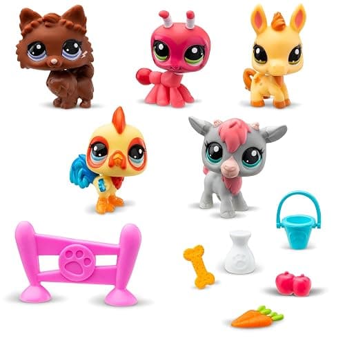 Littlest Pet Shop Farm Besties Collector Set - Gen 7 Bobble Head Pets #56-60, Imagination Toy for Kids 4+ thumbnail 5