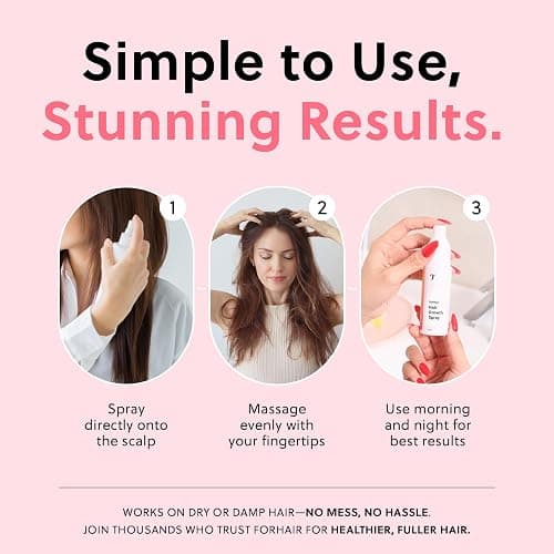 Revolutionary Hair Regrowth Serum - Fights Hair Thinning & Hair Loss - Strengthens, Thickens and Accelerates Hair Growth- Non Greasy and Hormone Free Spray For Scalp- 50ml - Forhair thumbnail 6