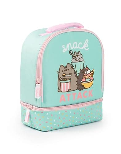 Pusheen the Cat Lunch Bag, Lunch Box and Drink Bottle Set | Snack Attack School Lunch Set for Girls | Pusheen Merch thumbnail 3