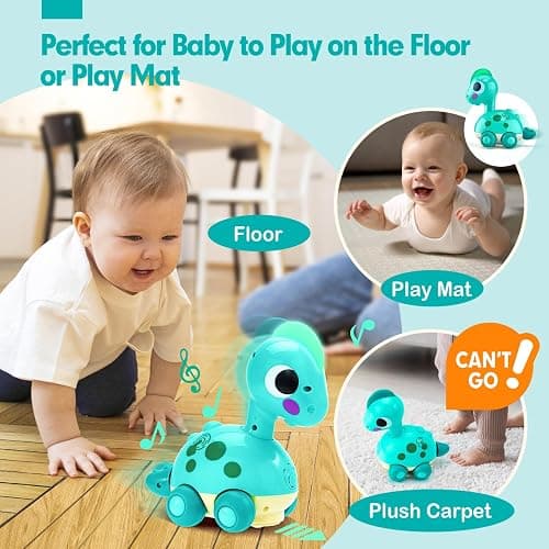 CubicFun Baby Toys 12-18 Months - Touch & Go Musical Light Tummy Time Infant Baby Crawling Toys 12 Months, Toddler Travel Toy for 1 Year Old Boy Christmas Birthday Gifts Stocking Stuffers thumbnail 9