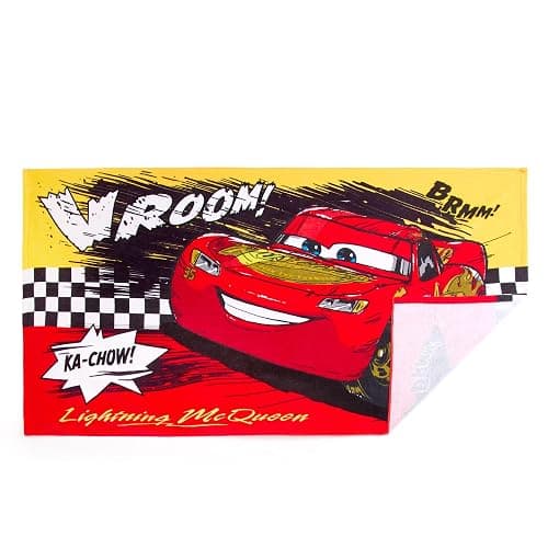 Disney Store Official Cars Beach Towel with Lightning McQueen Screen Art on Topside - Measures 29" x 58" - Soft & Absorbent for Pool or Beach - Disney Gift & Bath Towels for Kids Who Love Cars Films thumbnail 2