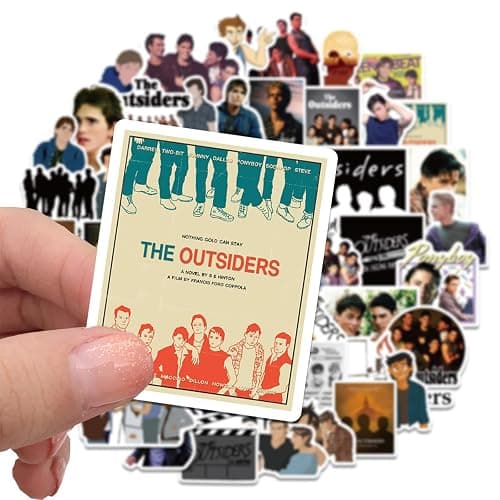 The Outsiders Stickers for Water Bottles 50 Pcs Cute, Waterproof, Beautiful and Fashionable, Suitable for Cups, Phones, Bicycles, Guitars, Suitcases, Ultra-Durable Vinyl. thumbnail 4