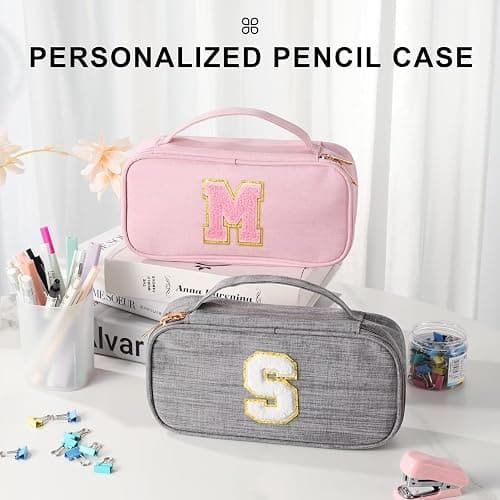 YOOLIFE Pencil Case for Girls, Cute Pencil Pouch Pen Case, Large Capacity Aesthetic School Supplies for Teen Girls, B (Pink) thumbnail 6