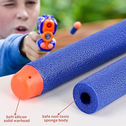 Pokiiulk Refill Darts Bullets Compatible with Nerf Guns N-Strike Elite Series, 300PCS Refill Darts Premium Foam Bullets Pack with Portable Storage Bucket thumbnail 6