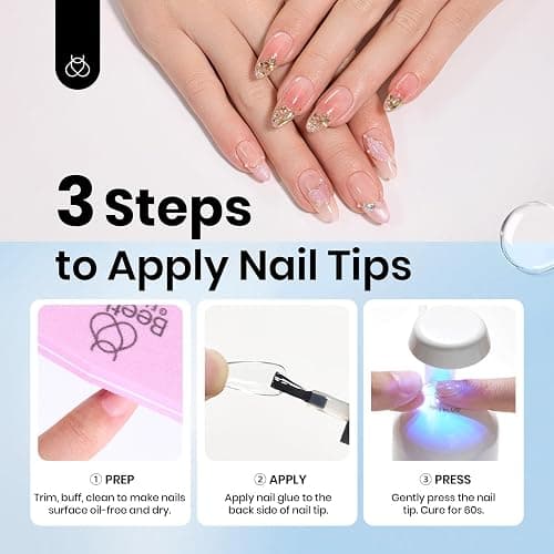 beetles Gel Polish 9 in 1 Nail Glue Gel for Nails Tips 10ml Long Lasting Uv Nail Glue for Acrylic False Nail Tips Base Coat Blooming Nail Gel Led Lamp Required thumbnail 5