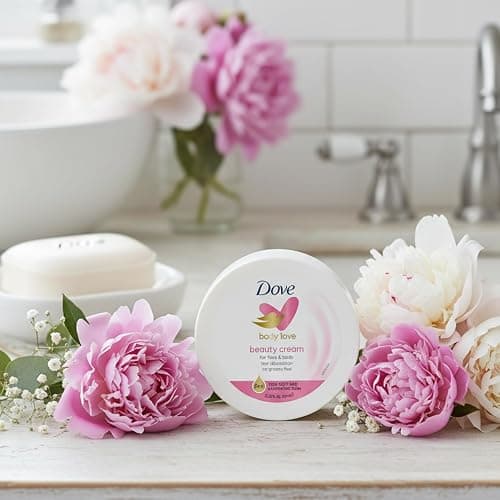 Dove Nourishing Body Care, Face, Hand, and Body Beauty Cream for Normal to Dry Skin Lotion for Women with 24-Hour Moisturization, 4-Pack, 2.53 Oz Each Jar thumbnail 3