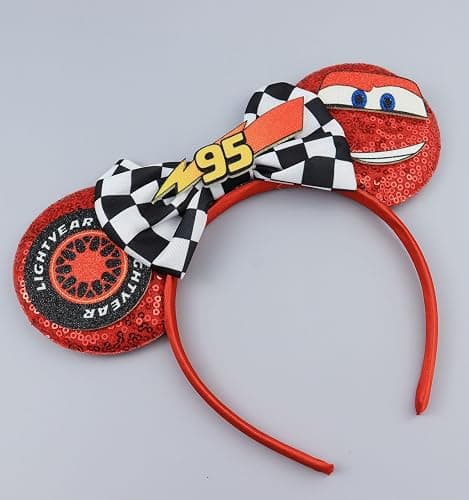 LIHELEI Mouse Ears Headband, Car Ear Headbands for Boys Birthday Party - Car Ear Headband thumbnail 5