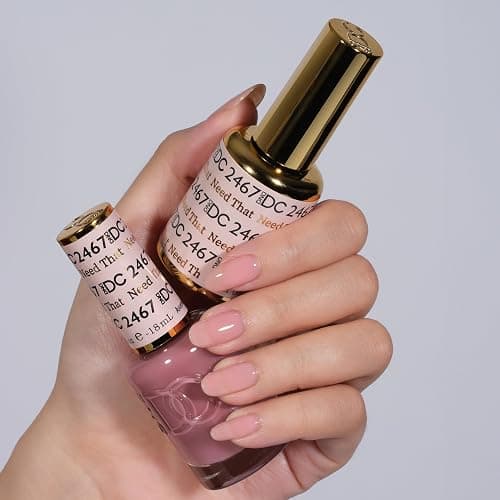 DND DC Gel Nail Polish Duo, Sheer Collection, 0.6 Fl Oz Each | Matching UV/LED Gel Polish & Air Dry Lacquer Set, Chip-Free Long Lasting Sheer Nail Color, Easy Soak Off Removal thumbnail 2