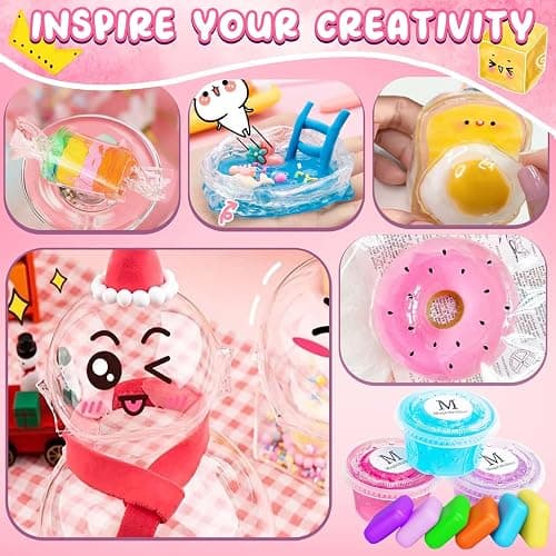 ZiZa Nano Tape Bubble Kit for Kids, Nano Tape Squishy Maker Making Kit, Christmas Birthday Arts and Crafts Toys Gifts for Girls, Step by Step Video Tutorials thumbnail 4