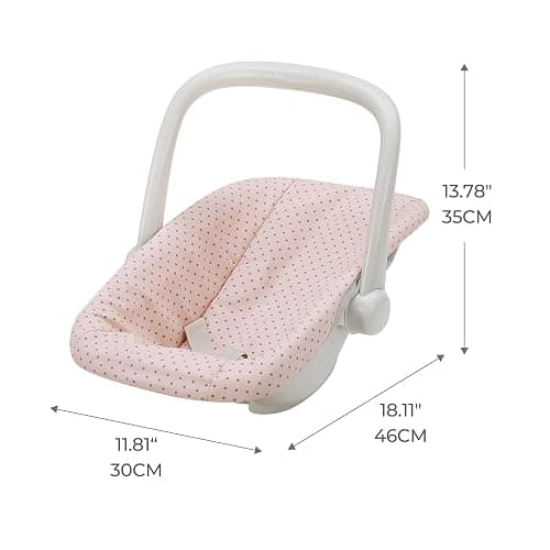 Olivia's Little World Polka Dot Princess Baby Doll Carrier & Car Seat Set, Pink/Gray thumbnail 3