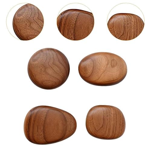 DimyFew 4Pcs, Wood Wall Mounted Coat Hooks Wooden Coat Hooks Coat Racks Wood Cabinet Knobs Wall Hooks for Scarf, Bag,Hat,Bedroom,Home thumbnail 4