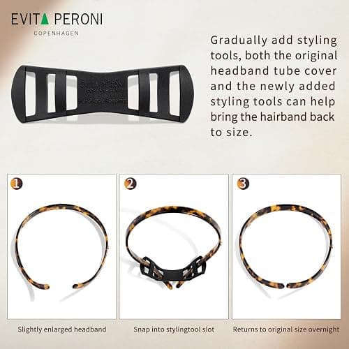 EVITA PERONI Hair Band for Eyewear, No Pressure, Non Slip Fashion Thin Headbands for Women - Tortoise - Hairband for Women's Hair thumbnail 7