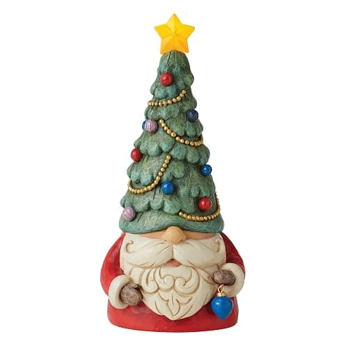Enesco Jim Shore Heartwood Creek Lighted Christmas Tree Gnome Lit Figurine, 9.25 Inch, Multicolor - Image 1