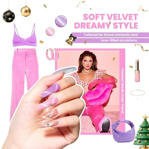 Beetles Cat Eye Gel Nail Polish Set - 20 Colors Christmas Glitter Red Green Blue Brown Black Cat Eye Magnetic Base Matte Glossy Top Coat Galaxy Gemlight Soak Off UV Manicure Salon Gift for Women thumbnail 5