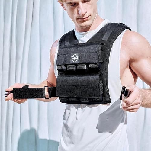 ERIC FLAG 40 lb Weighted Vest for Men & Women - Adjustable 0-40 lb with 16 Iron Weight, Heavy-Duty for Calisthenics, Running and Walking - Compact 1000D Oxford - Weighted Vest with Removable Weights thumbnail 3