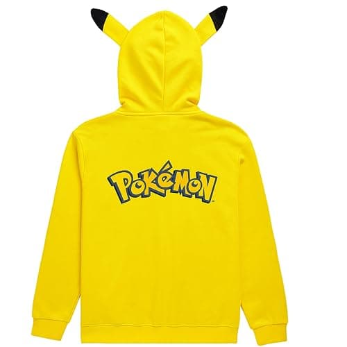 Mad Engine Pokémon Pikachu Costume Hoodie with 3D Ears, Long Sleeve Hooded Sweatshirt, Boys 6-16 thumbnail 5