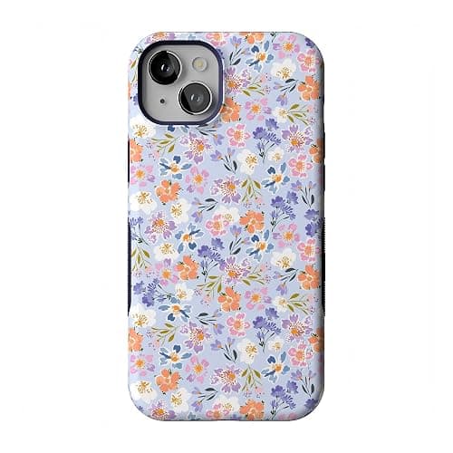 Casely iPhone 15 Case | Poppy Meadows | Pastel Floral | Bold Protective Design | Compatible with MagSafe - Image 1