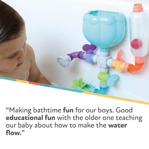 Nuby Wacky Waterworks Pipes Bath Toy - Baby Bathtub Toy with Interactive Features for Cognitive Development thumbnail 5