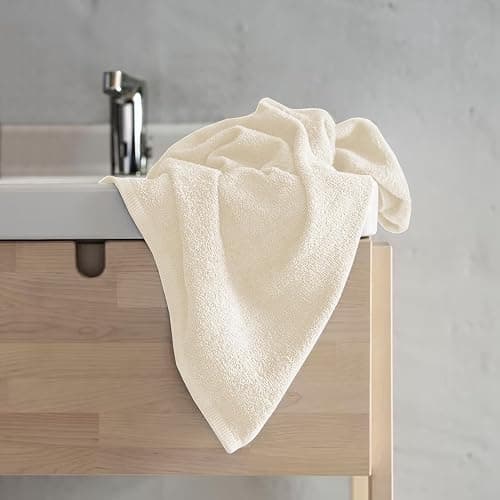 Delara 100% Organic Cotton Towels 650 GSM Plush Feather Touch Quick Dry Towel, 12-Piece Towel Set GOTS Certified, Oeko-Tex Green Certified, 1 Bath Towel, 1 Bath Sheet, 4 Hand Towels & 6 Wash Cloths thumbnail 4