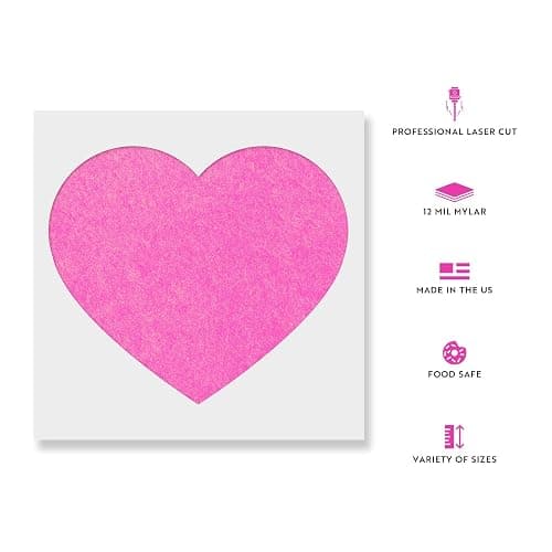 Valentine's Heart Stencil - Love Heart Art Shape thumbnail 2
