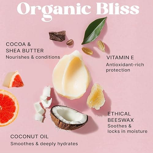 USDA Organic Lip Balm - USA Made with Natural Ingredients, 4 Pack Multi Flavor Lips Moisturizer, Moisturizing Lip Care, Beauty Gifts & Small Birthday Gifts, Moisturizer Chapstick Care for Dry Lips thumbnail 5