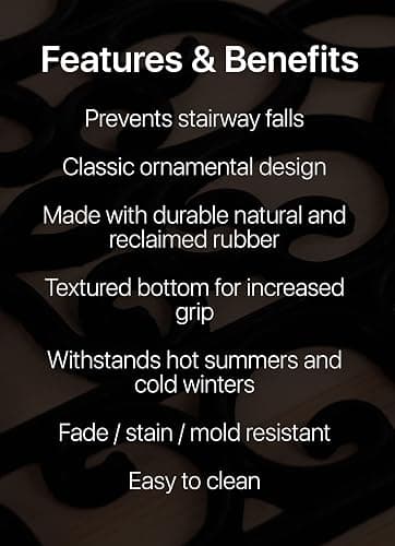 FINEHOUS Rubber Stair Treads Non-Slip Outdoor 35”x10” (5-Pack) – Anti-Slip Step Mat thumbnail 2