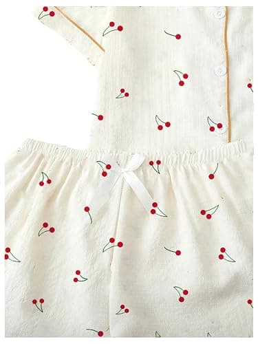 Remidoo Women's Silk Satin Pajama Set Striped Button Up Pjs Short Sleeve Loungewear thumbnail 5