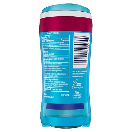 Secret Fresh Antiperspirant Deodorant for Women, 72hr Breathable Sweat & Odor Protection, Instant Freshness & Gentle, PH Balancing Minerals, Clear Gel, Refreshing Berry Scent, 2.6 oz (Pack of 2) thumbnail 9