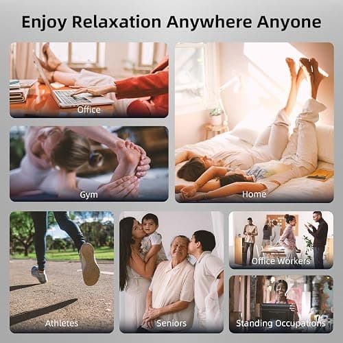 ALLYOUGER Shiatsu Foot Massager with Heat,Vibration,Air Compression and Deep Kneading for Plantar Fasciitis, Neuropathy,Improve Foot Wellness,Gifts for Women & Men（Black） thumbnail 8